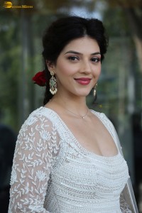actress mehreen sexy looks in a low neck salwar