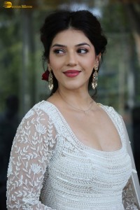 actress mehreen sexy looks in a low neck salwar