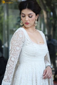 actress mehreen sexy looks in a low neck salwar