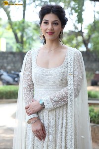 actress mehreen sexy looks in a low neck salwar