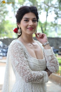 actress mehreen sexy looks in a low neck salwar