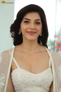 actress Mehreen ravishing looks in a white slip dress