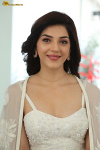 actress Mehreen ravishing looks in a white slip dress