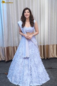 actress mehreen mesmerizes in a light blue lehenga choli dress