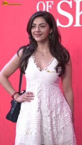 tollywood actress mehreen pretty in a white dress