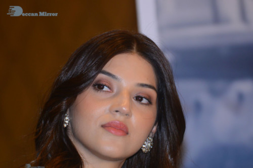 Heroine Mehreen in a blue saree