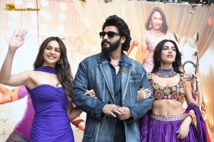 Mere Husband Ki Biwi Trailer Launch attended by Arjun Kapoor, Rakul Preet Singh, and Bhumi Pednekar