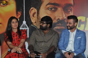 Katrina Kaif, Vijay Sethupathi, and Sanjay Kapoor promote their film Merry Christmas on Jan 4, 2024