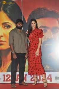 Katrina Kaif, Vijay Sethupathi, and Sanjay Kapoor promote their film Merry Christmas on Jan 4, 2024