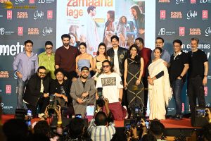 Metro In Dino Song Launch attended by Sara Ali Khan, Aditya Roy Kapur, Ali Fazal, and Fatima Sana Shaikh