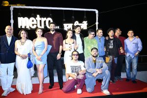 Metro In Dino Song Launch attended by Sara Ali Khan, Aditya Roy Kapur, Ali Fazal, and Fatima Sana Shaikh