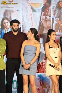 Metro In Dino Song Launch attended by Sara Ali Khan, Aditya Roy Kapur, Ali Fazal, and Fatima Sana Shaikh