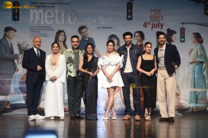 Metro In Dino Trailer Launch attended by Sara Ali Khan, Aditya Roy Kapur, Fatima Sana Shaikh, and Pankaj Tripathi