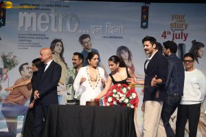 Metro In Dino Trailer Launch attended by Sara Ali Khan, Aditya Roy Kapur, Fatima Sana Shaikh, and Pankaj Tripathi