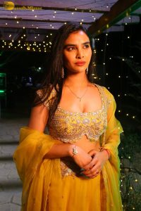 actress minakshi goswami gorgeous in a yellow dress