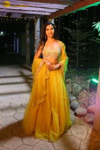 actress minakshi goswami gorgeous in a yellow dress