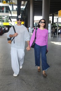 Shahid and Mira Kapoor spotted at Mumbai Airport on June 8 ,2024