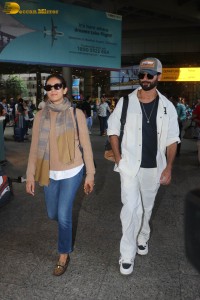 Actor Shahid Kapoor spotted with his wife Mira at Mumbai Airport on May 9, 2023