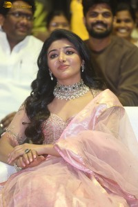 actress mirnaa menon in a pink lehenga choli dress