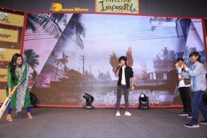 Telugu movie Mishan Impossible pre-release event attended by Chiranjeevi and Taapsee