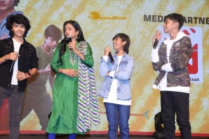 Telugu movie Mishan Impossible pre-release event attended by Chiranjeevi and Taapsee