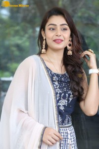 Telugu Film Actress Mokksha in a black salwar kameez dress