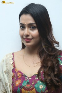 telugu heroine Mokksha in a pink lehenga choli