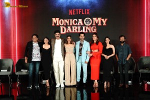 Trailer Launch of Monica O My Darling attended by Rajkummar Rao, Huma Qureshi and Radhika Apte