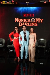 Trailer Launch of Monica O My Darling attended by Rajkummar Rao, Huma Qureshi and Radhika Apte