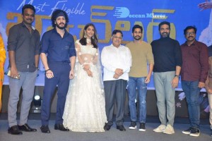 Most Eligible Bachelor promotional event attended by Akhil Akkineni, Pooja Hegde and Naga Chaitanya