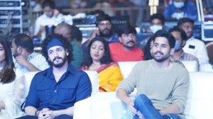 Most Eligible Bachelor promotional event attended by Akhil Akkineni, Pooja Hegde and Naga Chaitanya