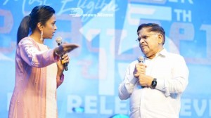 Most Eligible Bachelor promotional event attended by Akhil Akkineni, Pooja Hegde and Naga Chaitanya