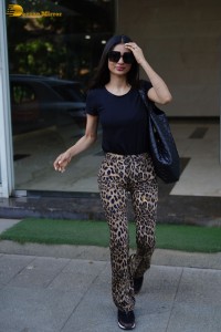 Indian Actress Mouni Roy in a black top