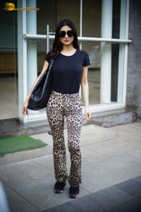 Indian Actress Mouni Roy in a black top