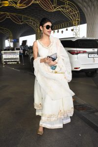 actress Mouni Roy gorgeous in a white salwar dress