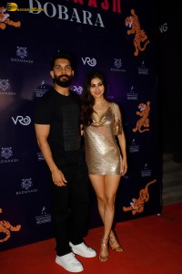 actress Mouni Roy launches Badmaash Restaurant with her friends Disha Patani and Ekta Kapoor as special guests