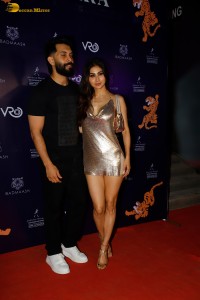 actress Mouni Roy launches Badmaash Restaurant with her friends Disha Patani and Ekta Kapoor as special guests