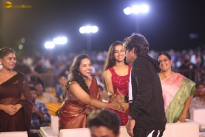 Mr. Bachchan Pre-Release Function attended by Ravi Teja, Bhagyashri Borse, Harish Shankar, and others