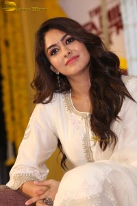 actress Mrunal Thakur lovely in a white salwar dress