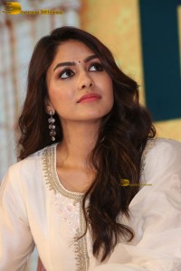 actress Mrunal Thakur lovely in a white salwar dress