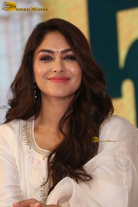 actress Mrunal Thakur lovely in a white salwar dress