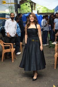 actress Mrunal Thakur beautiful in a black dress