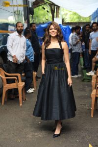 actress Mrunal Thakur beautiful in a black dress