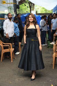 actress Mrunal Thakur beautiful in a black dress