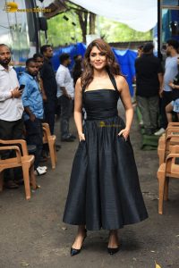 actress Mrunal Thakur beautiful in a black dress