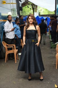 actress Mrunal Thakur beautiful in a black dress