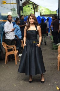 actress Mrunal Thakur beautiful in a black dress