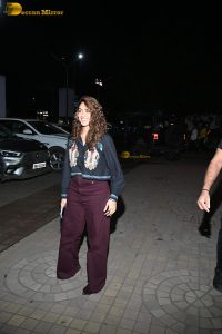 actress Mrunal Thakur chic look at a party