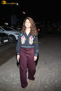 actress Mrunal Thakur chic look at a party