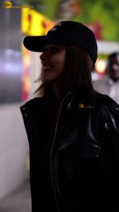 actress Mrunal Thakur stylish in a cap and jacket at mumbai airport
